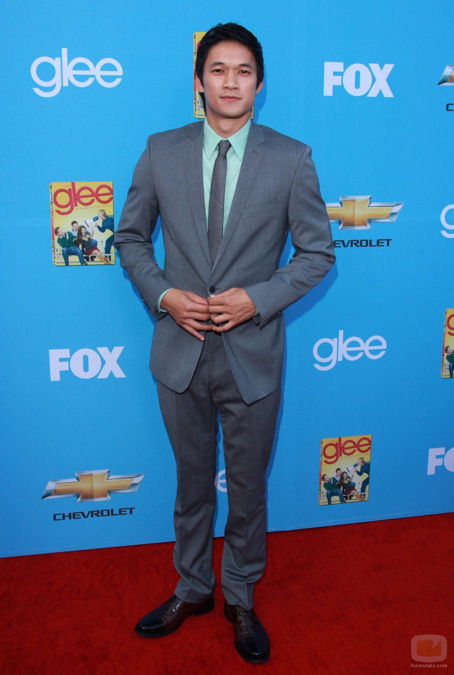 Harry Shum Jr. en el preestreno de 'Glee'