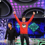 Fernando Alonso y Pablo Motos en el podio