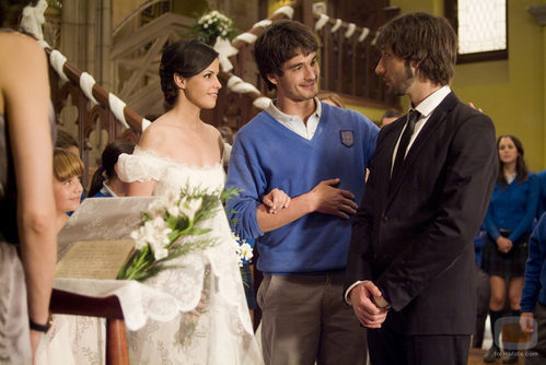 Iván, María y Fermín en la boda de Fermín y María