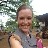 Raquel Sánchez Silva con unos lagartos