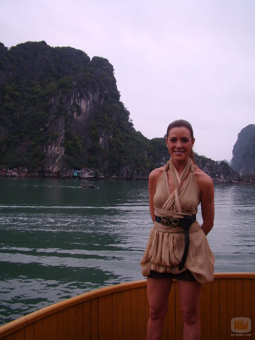 Raquel en la Bahía de Along (Vietnam)