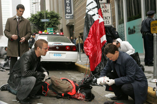 Carmine Giovinazzo, Gary Sinise y Eddie Cahill en 'CSI: Nueva York'