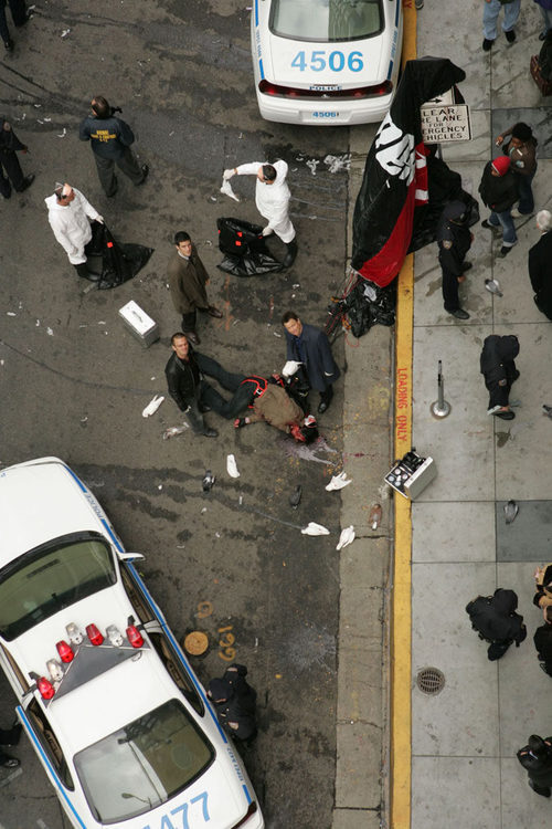 Escena de un crimen en 'CSI: Nueva York'
