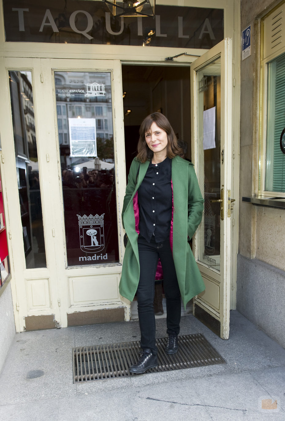 Aitana Sánchez Gijón en el velatorio de Manuel Aleixandre