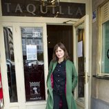 Aitana Sánchez Gijón en el velatorio de Manuel Aleixandre