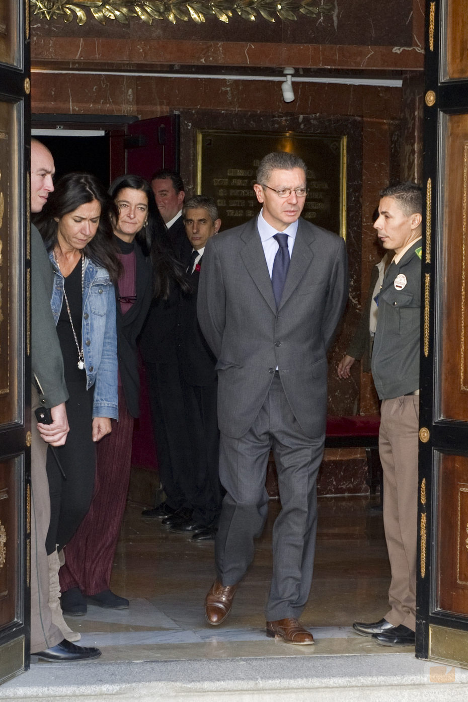 Alberto Ruiz Gallardón, en el velatorio de Manuel Alexandre