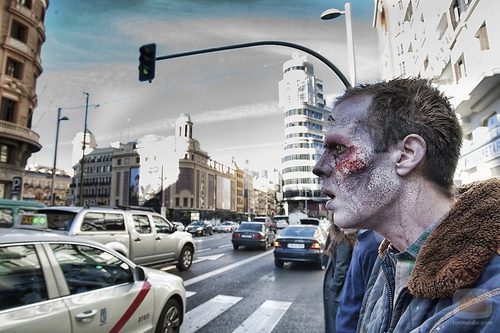 La marcha zombie de 'The walking dead'