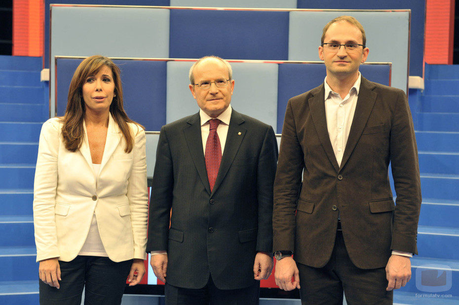 Alicia Sánchez-Camacho (PP), José Montilla (PSC) y Joan Herrera (ICV)