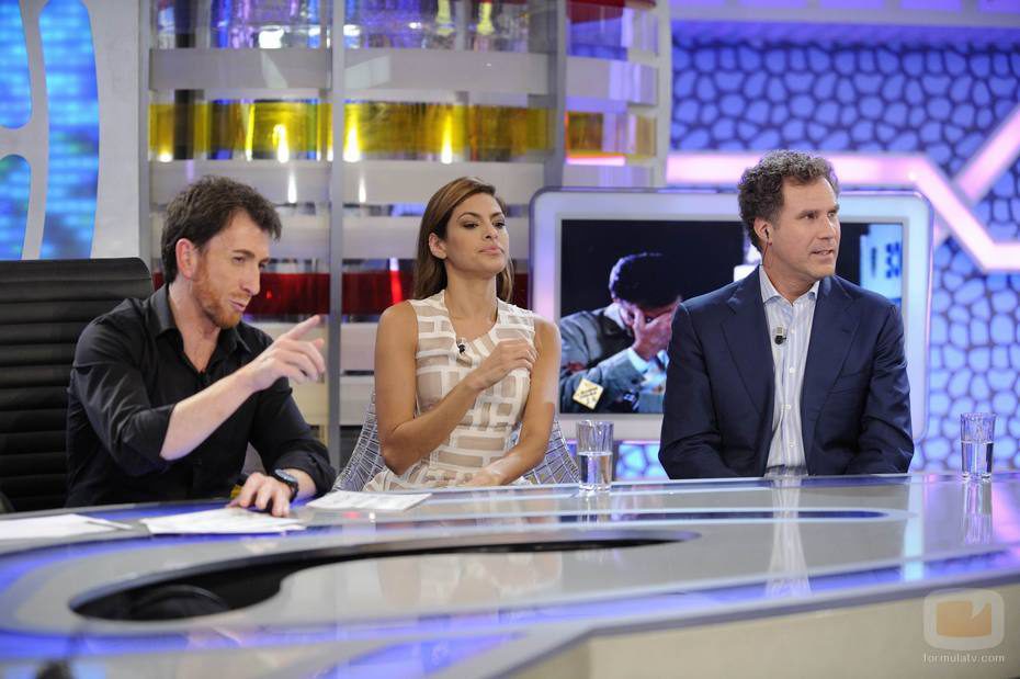 Pablo Motos, Eva Mendes y Will Ferrell