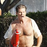 David Hasselhoff sin camiseta