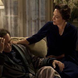 Leocadia (Cristina de Inza) y Agustín (Héctor Colomé)