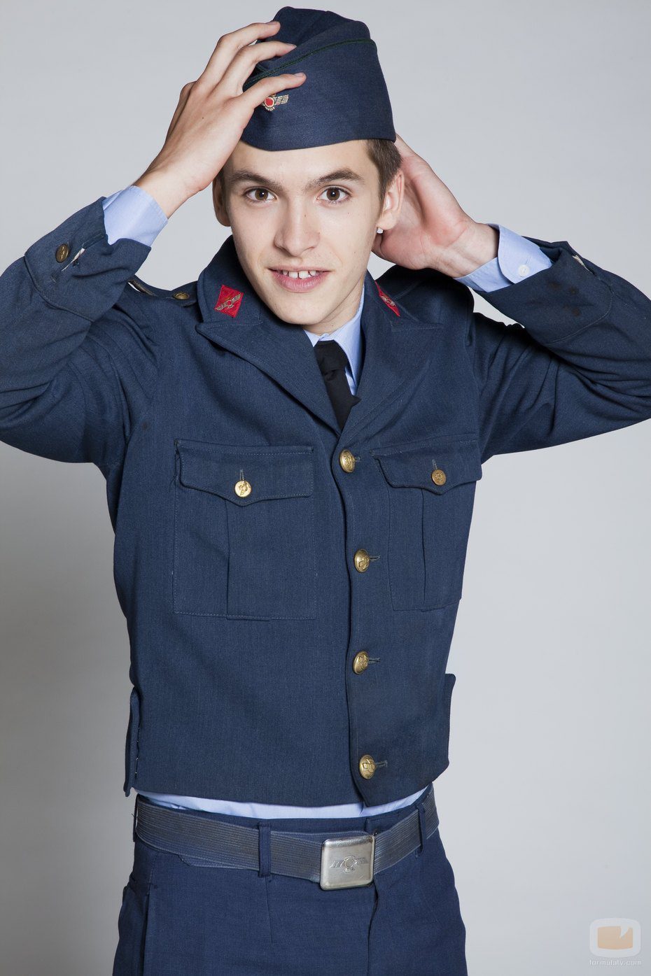 Ricardo Gómez con uniforme militar