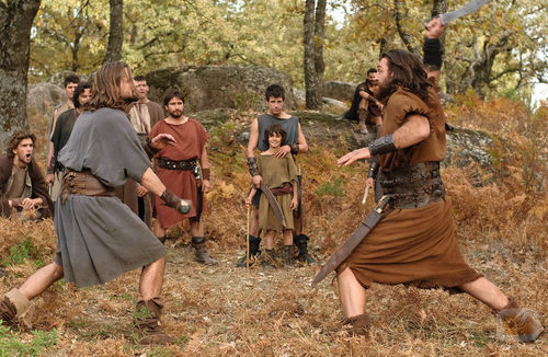 El gladiador Leukon pelea con Sandro