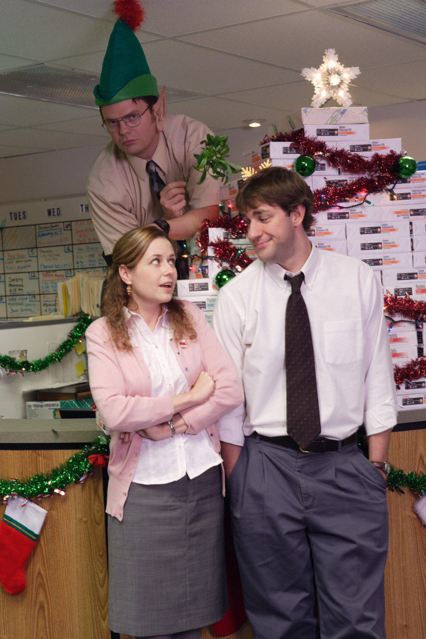 Dwight Schrute, Pam Beesly y Jim Halpert en 'The Office'