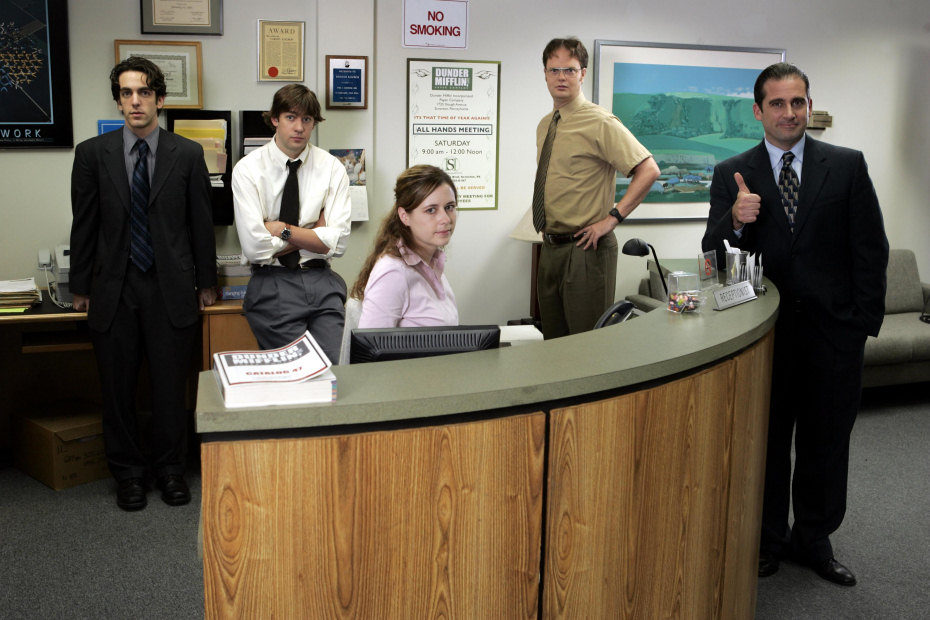 Ryan, Jim, Pam, Dwight y Michael de 'The Office'