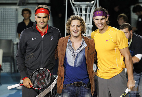 Roger Federer, David Bisbal y rafa Nadal