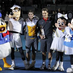 Nadal y Federer con los personajes de Walt Disney