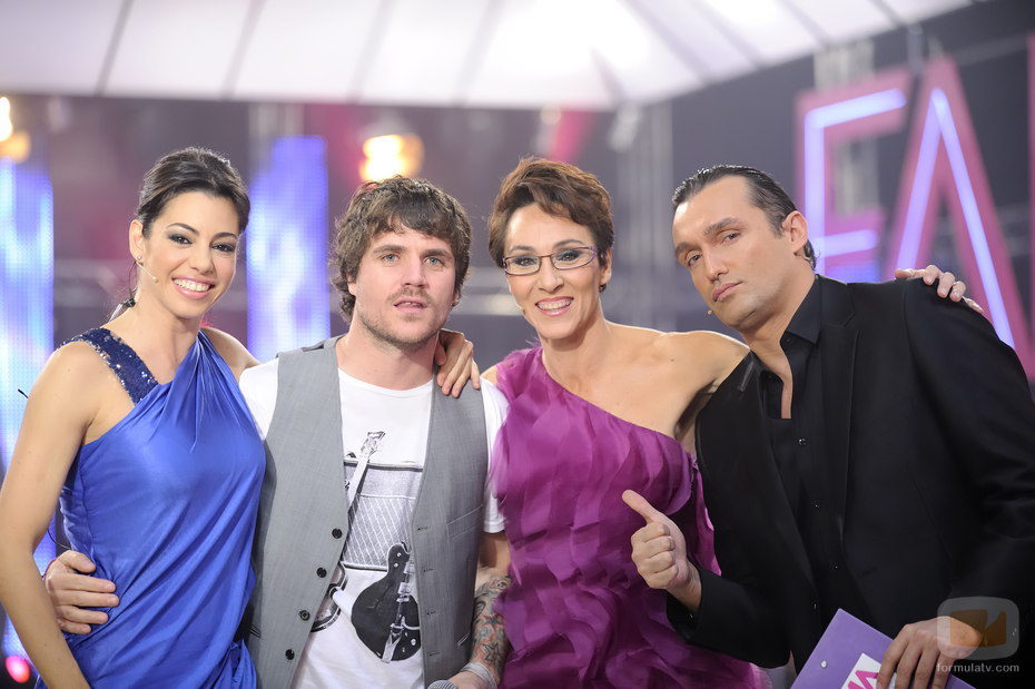 Dani Martín con los profesores de 'Fama'