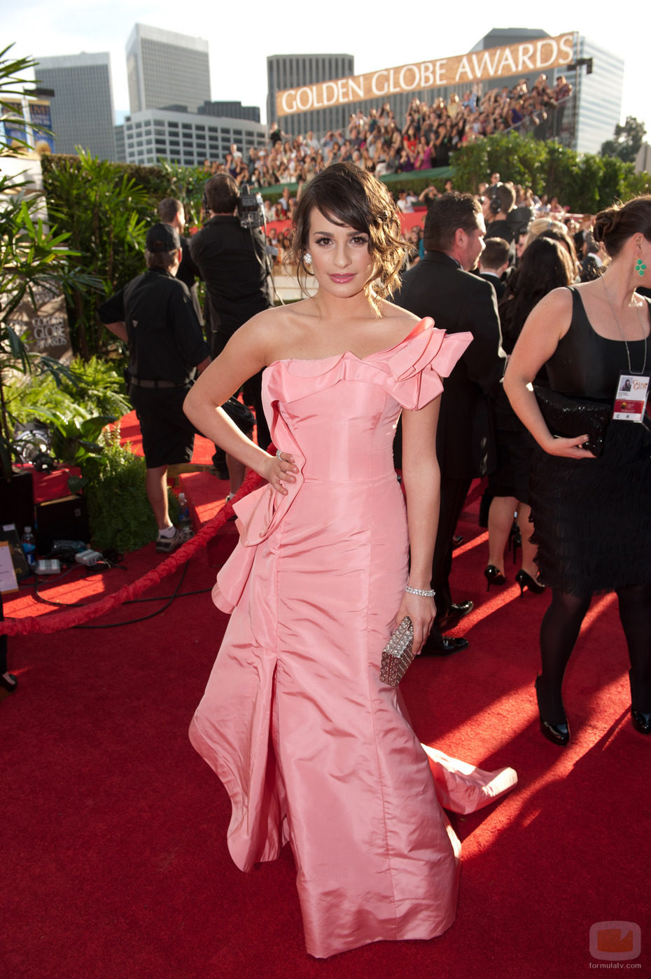 Lea Michele en los Globos de Oro 2011