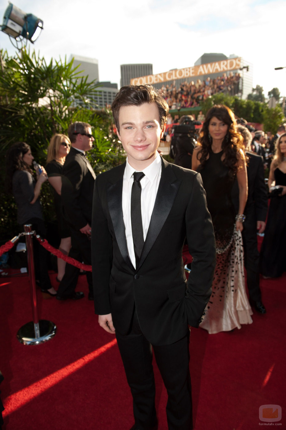Chris Colfer en los Globos de Oro 2011