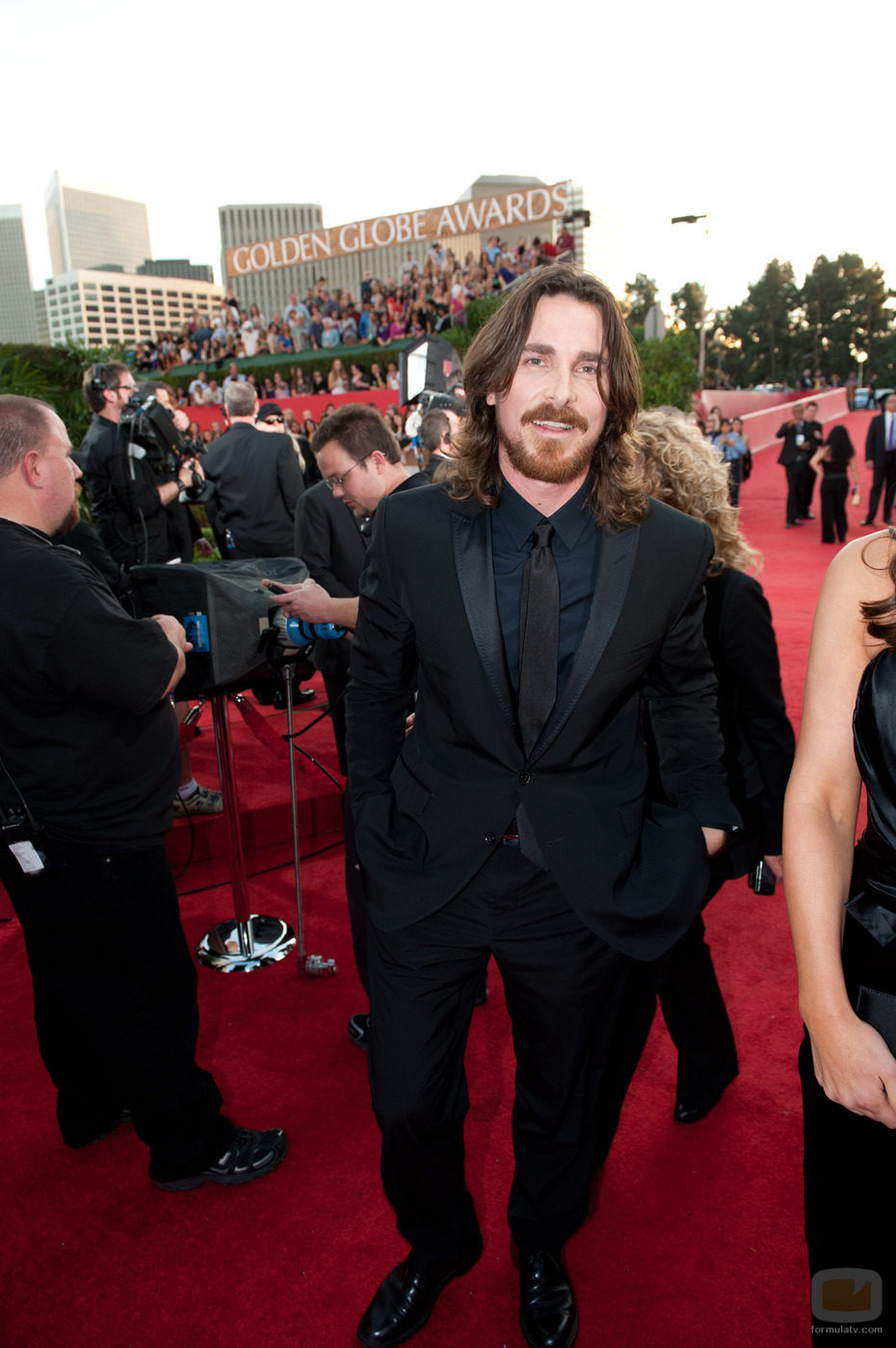 Christian Bale en los Globos de Oro 2011