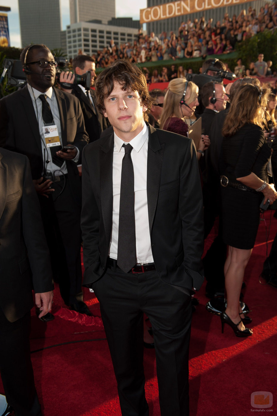 Jesse Eisenberg en los Globos de Oro 2011