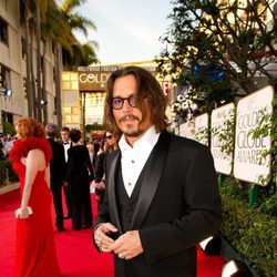 Johnny Depp en los Globos de Oro 2011