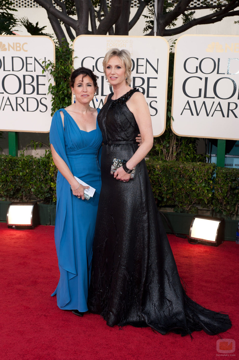 Jane Lynch en los Globos de Oro 2011