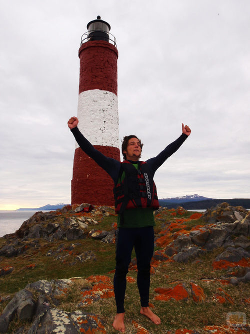 Gotzon Mantuliz en el Faro del Fin del Mundo