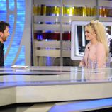 Duffy junto a Pablo Motos en 'El hormiguero'