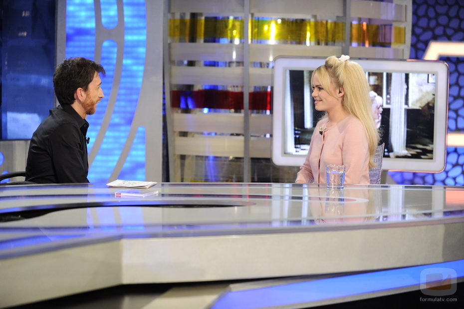 Duffy junto a Pablo Motos en 'El hormiguero'