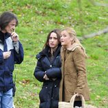 Natalia Verbeke y María Esteve durante la grabación de 'Doctor Mateo'