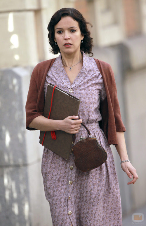 Verónica Sánchez durante el rodaje de '14 de abril. La República'