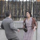 Verónica Sánchez, en plena escena de acción de '14 de abril. La República'