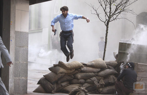 Imagen del rodaje de '14 de abril. La República', con Félix Gómez