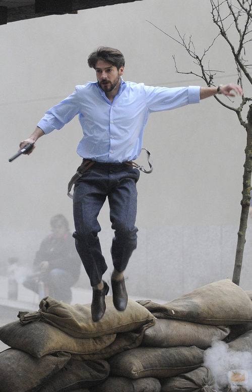 Félix Gómez grabando '14 de abril. La República'