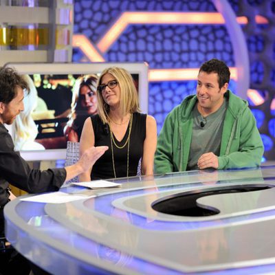 Pablo Motos, Jennifer Aniston y Adam Sandler