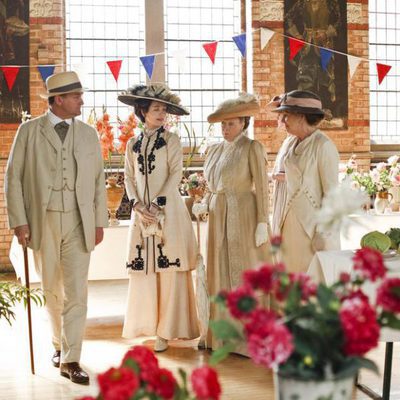 Algunos componentes de la familia Crawley en 'Downton Abbey'