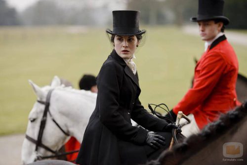 Lady Mary Crawley a caballo en 'Downton Abbey'