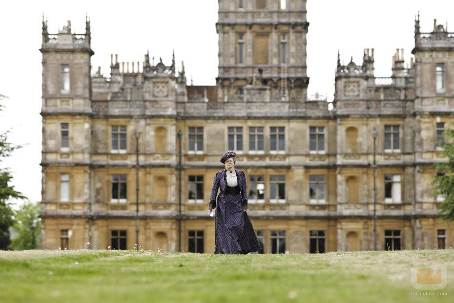 Maggie Smith en los exteriores de 'Downton Abbey'