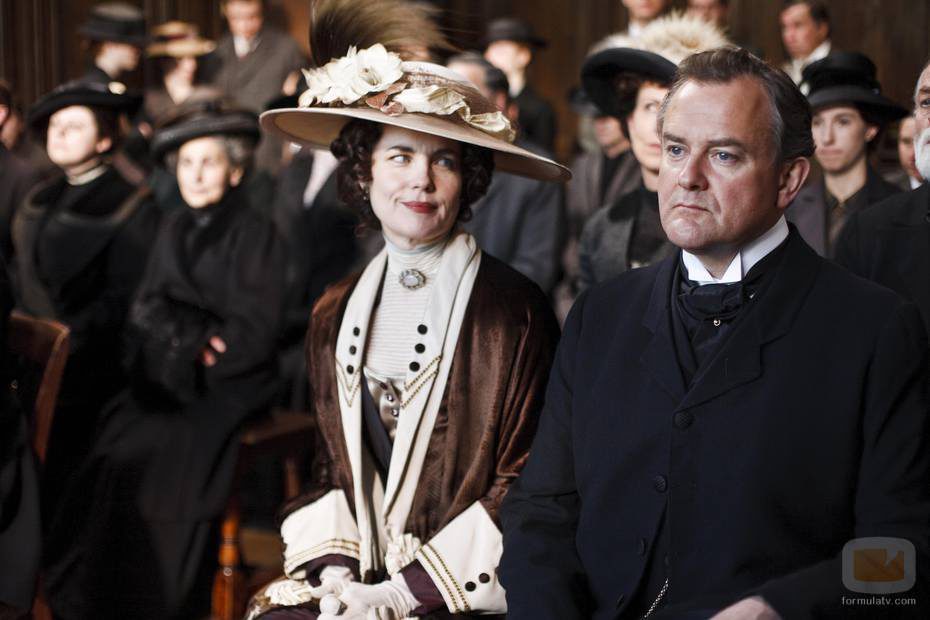 Elizabeth McGovern y Hugh Bonneville en 'Downton Abbey'