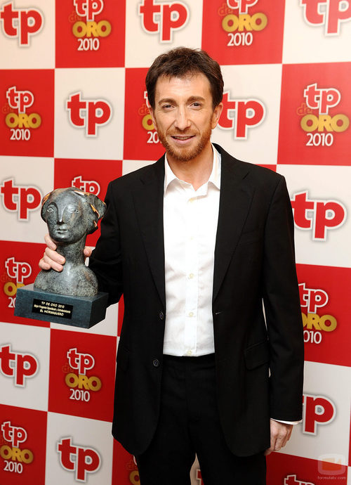 Pablo Motos recogió el premio por 'El hormiguero' en los TP de Oro