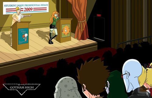 Debate para ser delegado entre Hiedra Venenosa y Dos Caras