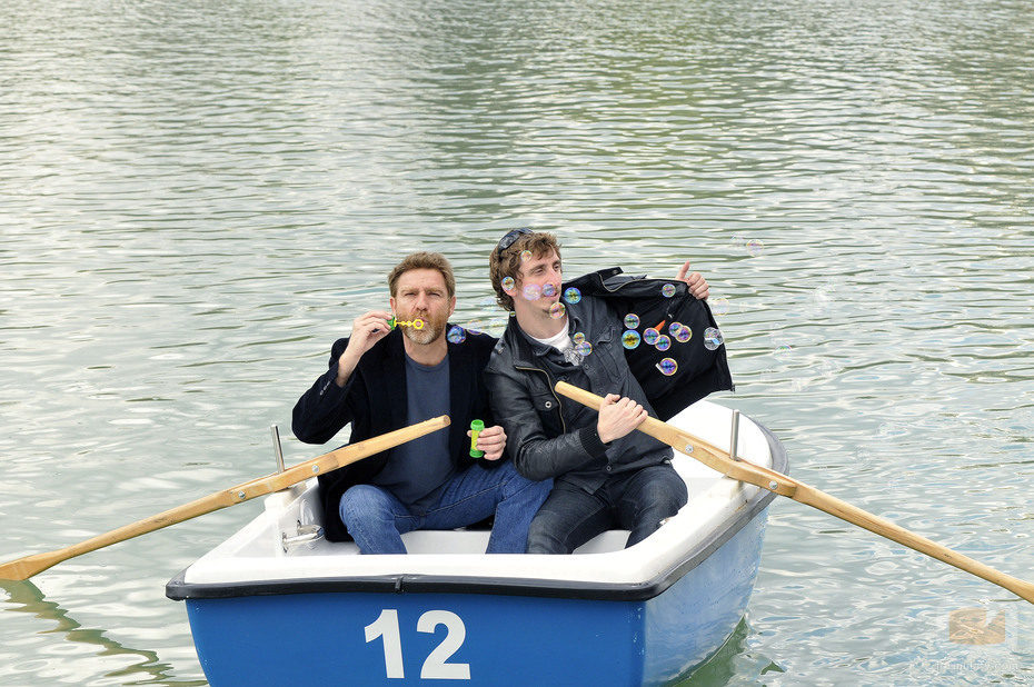 Artero y Massagué en el parque de El Retiro