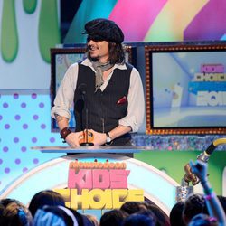 Johnny Depp en la gala de los Kids' Choice Awards