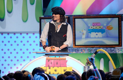 Johnny Depp en la gala de los Kids' Choice Awards
