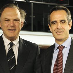 Juan Pedro Valentín y Pedro Piqueras, del Grupo Telecinco