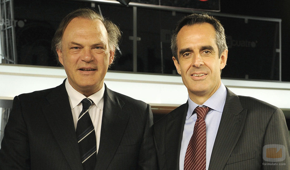 Juan Pedro Valentín y Pedro Piqueras, del Grupo Telecinco