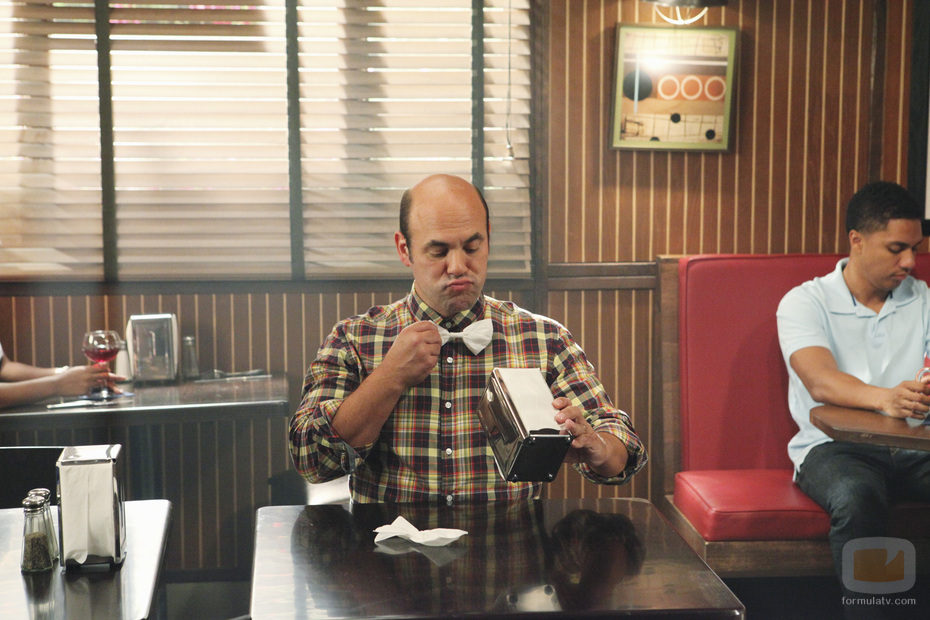 Andy en la cafetería de Grayson