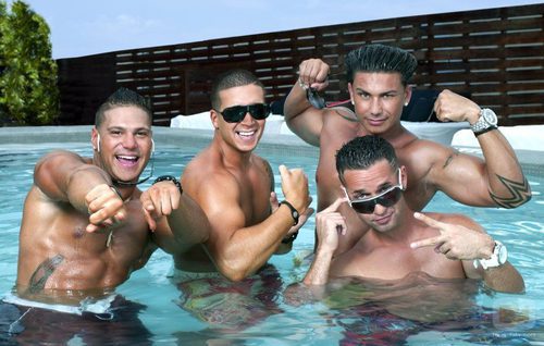 Ronnie, Vinny, Pauly D y Mike "The Situation"